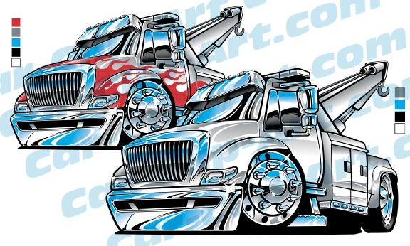 Big Rig Tow Truck Vector Clip Art – Need it? I Have it! – HOT ROD KRISTINA